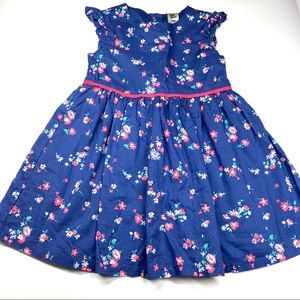 NWOT- Very pretty floral dress in deep blue